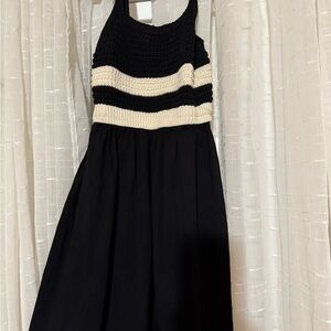 Zara Black and Cream Kids Dress